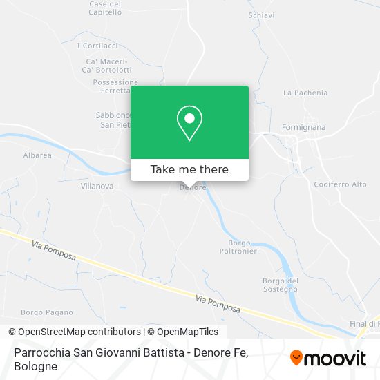 Parrocchia San Giovanni Battista - Denore Fe map