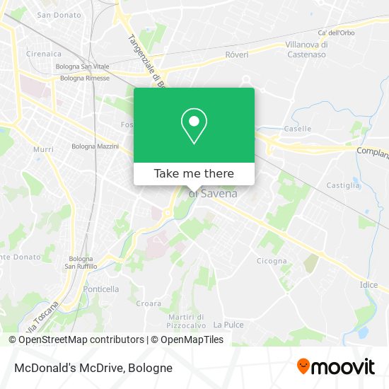 McDonald's McDrive map