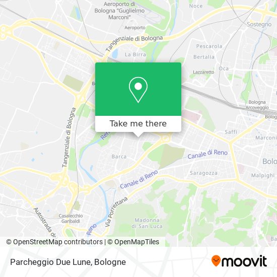 Parcheggio Due Lune map