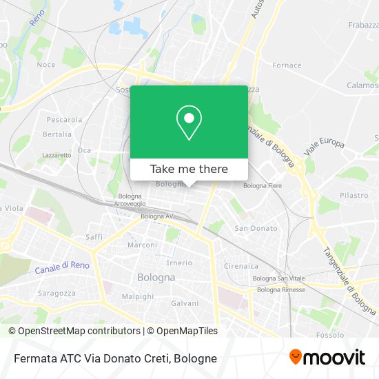 Fermata ATC Via Donato Creti map