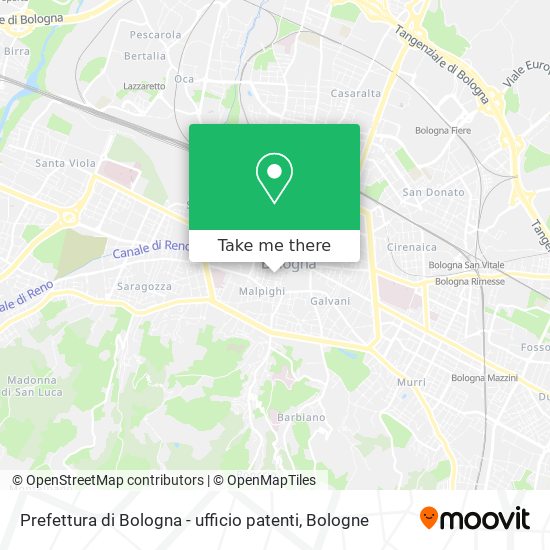 Prefettura di Bologna - ufficio patenti map