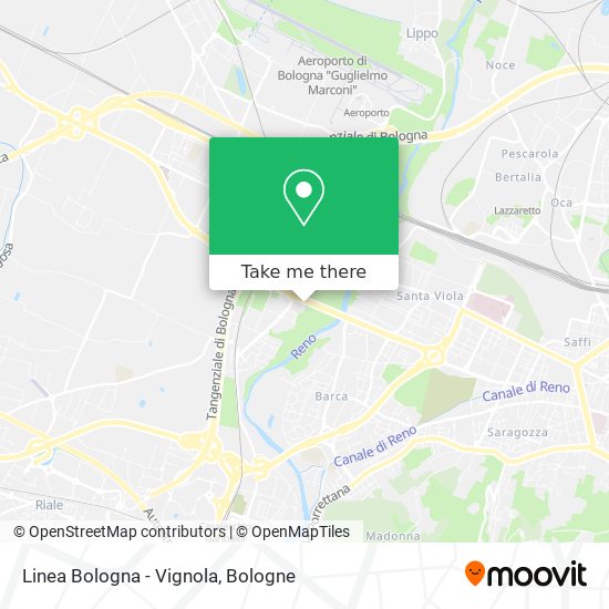 Linea Bologna - Vignola map
