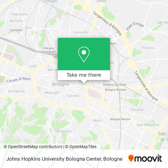 Johns Hopkins University Bologna Center map