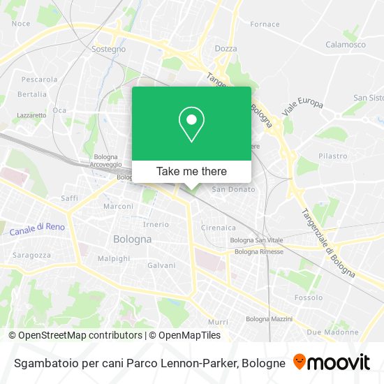 Sgambatoio per cani Parco Lennon-Parker map