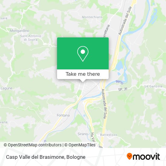 Casp Valle del Brasimone map