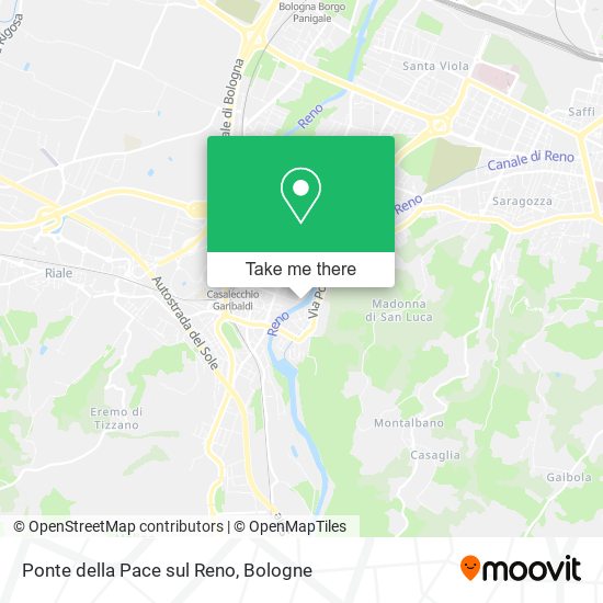 Ponte della Pace sul Reno map