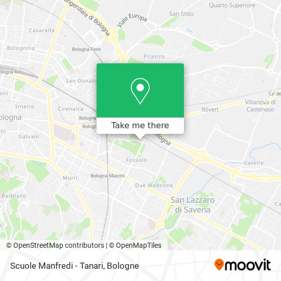 Scuole Manfredi - Tanari map