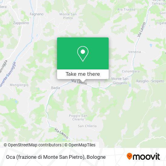 Oca (frazione di Monte San Pietro) map