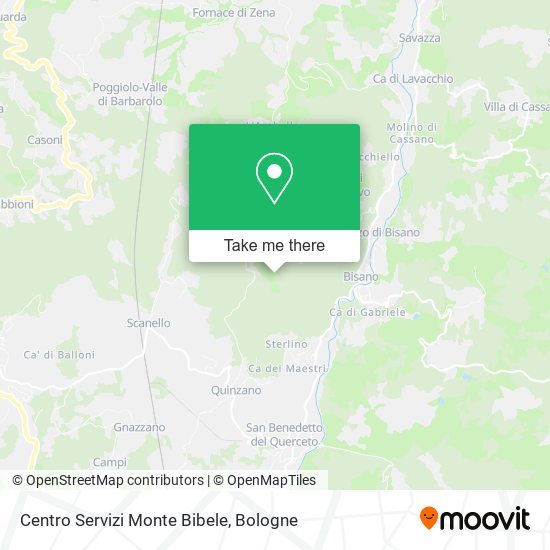 Centro Servizi Monte Bibele map
