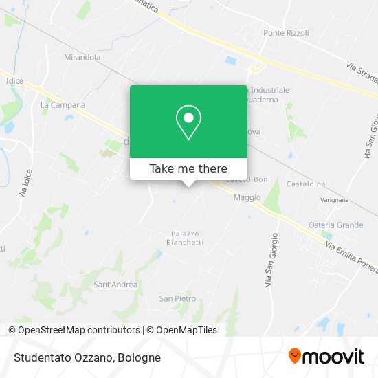 Studentato Ozzano map