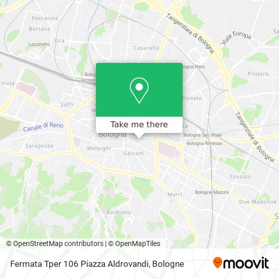 Fermata Tper 106 Piazza Aldrovandi map