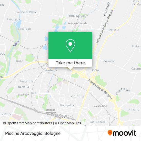 Piscine Arcoveggio map