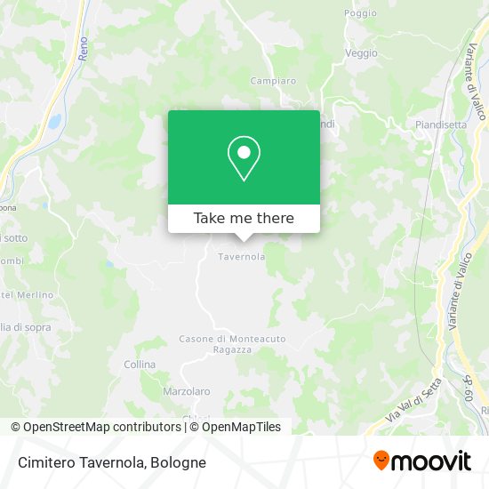 Cimitero Tavernola map