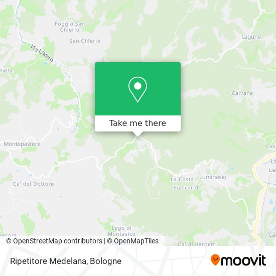Ripetitore Medelana map
