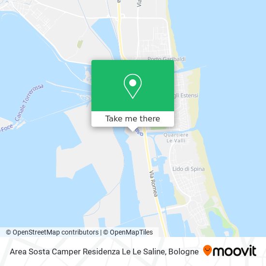 Area Sosta Camper Residenza Le Le Saline map