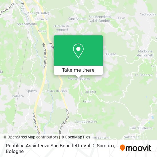 Pubblica Assistenza San Benedetto Val Di Sambro map