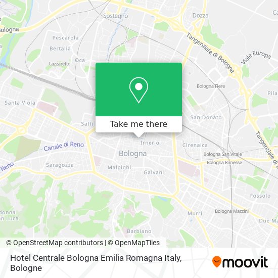 Hotel Centrale Bologna Emilia Romagna Italy map