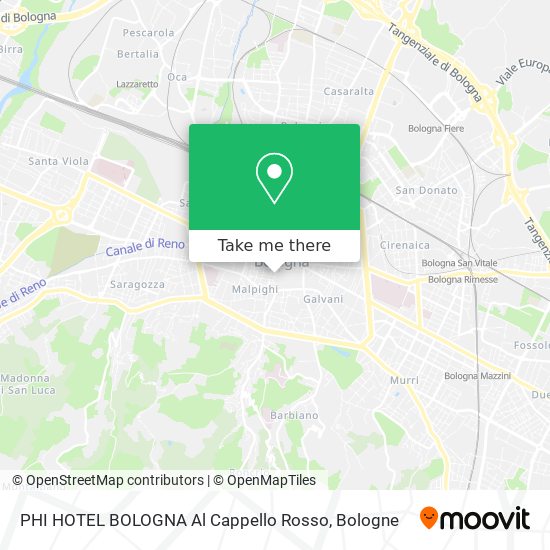 PHI HOTEL BOLOGNA Al Cappello Rosso map