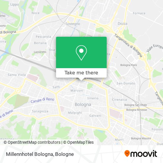 Millennhotel Bologna map