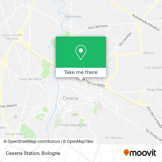 Cesena Station map