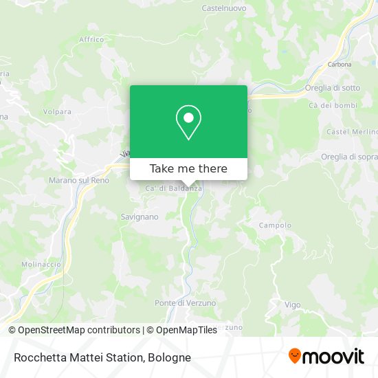 Rocchetta Mattei Station map