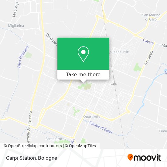 Carpi Station map