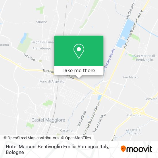 Hotel Marconi Bentivoglio Emilia Romagna Italy map