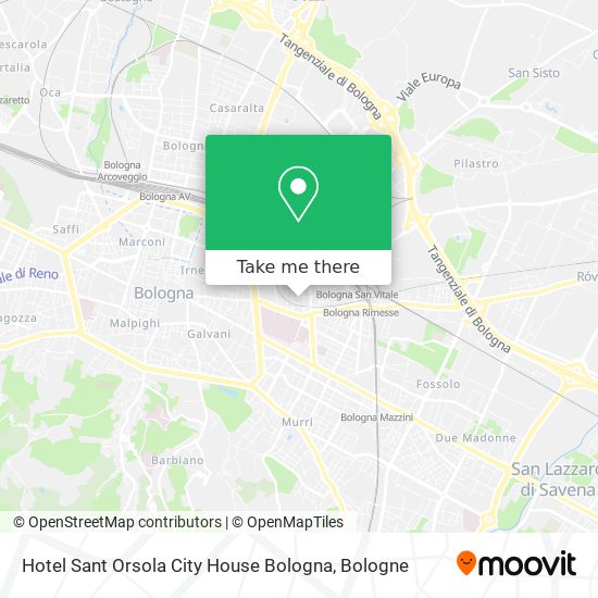 Hotel Sant Orsola City House Bologna map