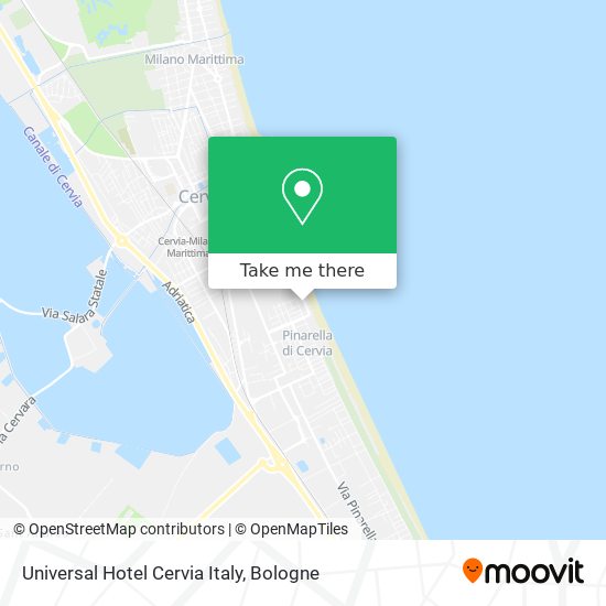 Universal Hotel Cervia Italy map