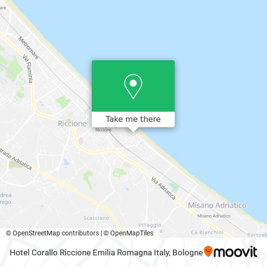 Hotel Corallo Riccione Emilia Romagna Italy map