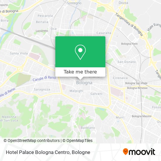 Hotel Palace Bologna Centro map