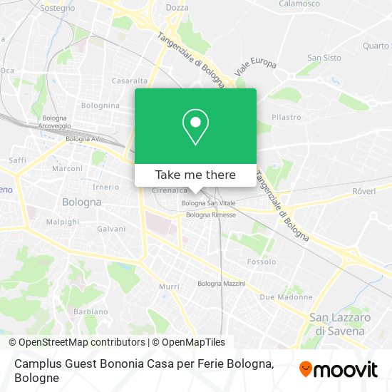 Camplus Guest Bononia Casa per Ferie Bologna map