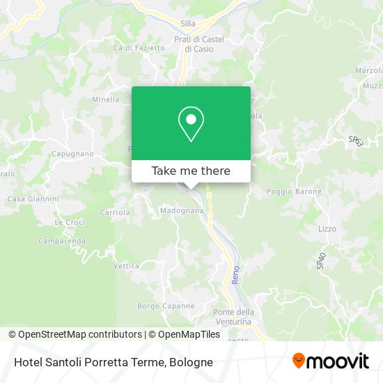Hotel Santoli Porretta Terme map