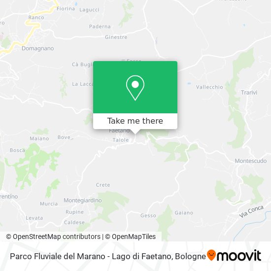Parco Fluviale del Marano - Lago di Faetano map