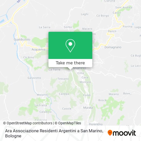 Ara Associazione Residenti Argentini a San Marino map
