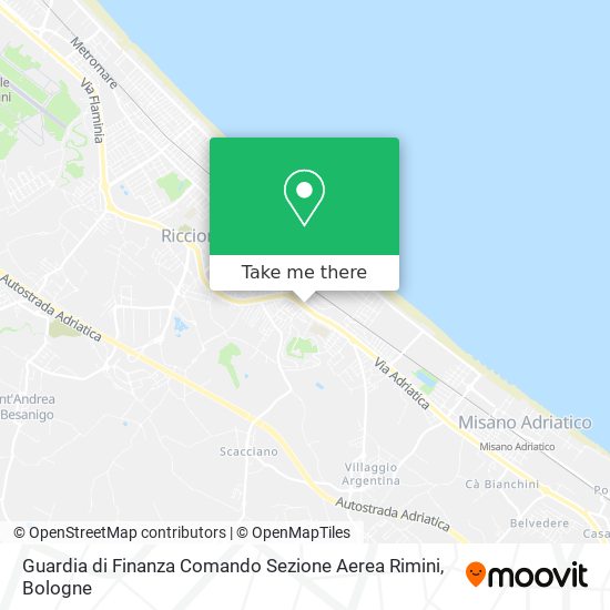 Guardia di Finanza Comando Sezione Aerea Rimini map