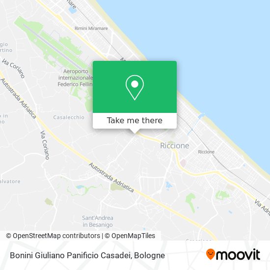Bonini Giuliano Panificio Casadei map