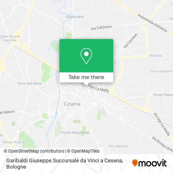 Garibaldi Giuseppe Succursale da Vinci a Cesena map