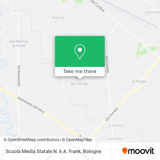 Scuola Media Statale N. 6 A. Frank map