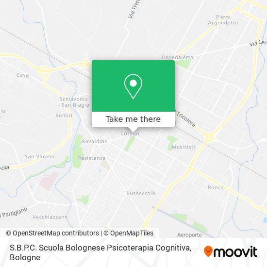 S.B.P.C. Scuola Bolognese Psicoterapia Cognitiva map