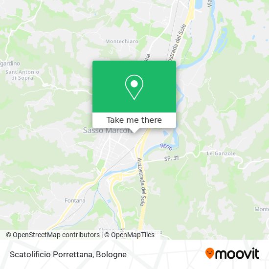 Scatolificio Porrettana map