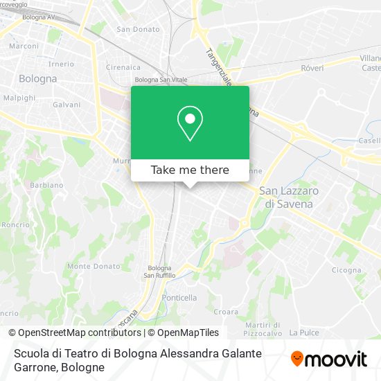 Scuola di Teatro di Bologna Alessandra Galante Garrone map