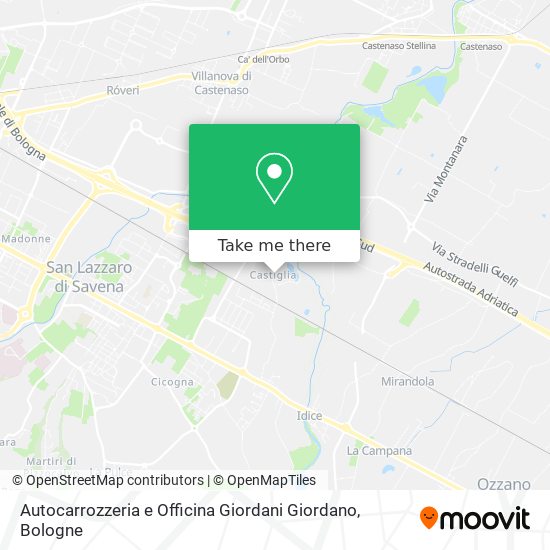 Autocarrozzeria e Officina Giordani Giordano map