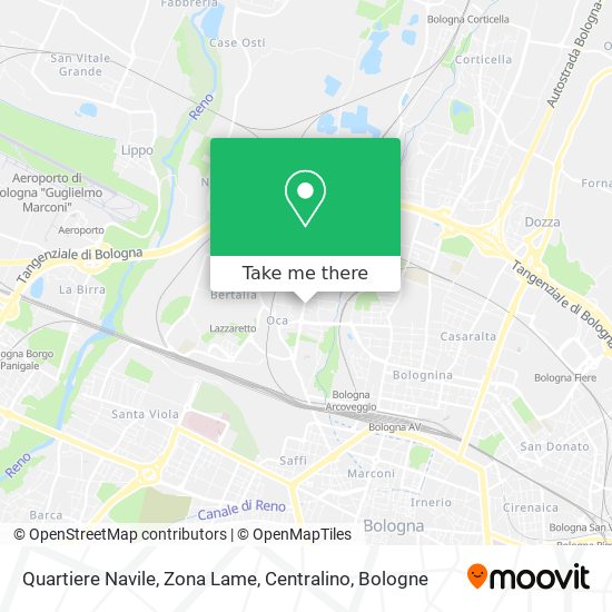 Quartiere Navile, Zona Lame, Centralino map