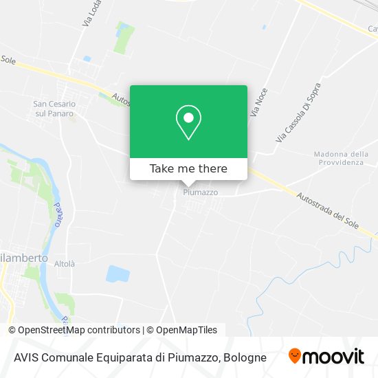 AVIS Comunale Equiparata di Piumazzo map