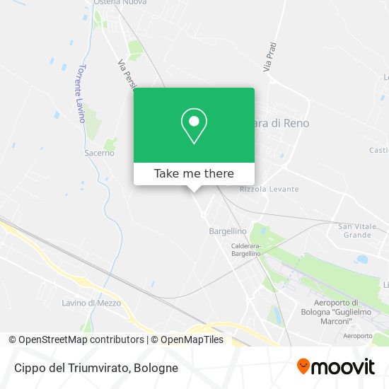 Cippo del Triumvirato map