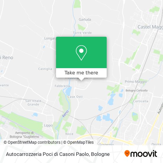 Autocarrozzeria Poci di Casoni Paolo map