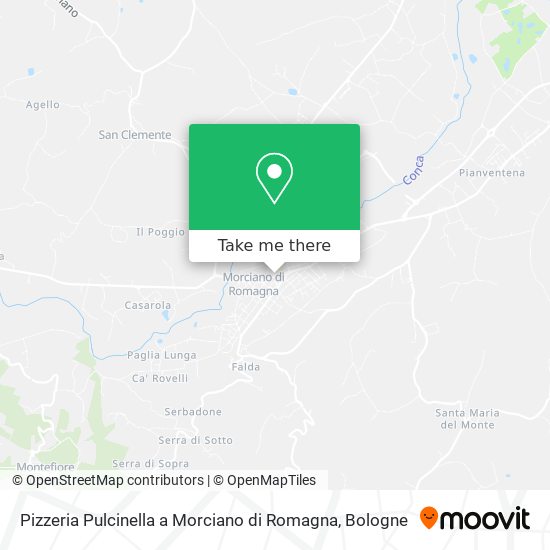 Pizzeria Pulcinella a Morciano di Romagna map