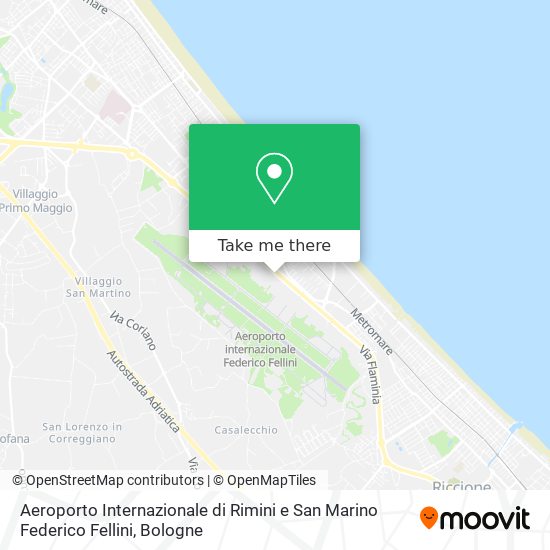Aeroporto Internazionale di Rimini e San Marino Federico Fellini map