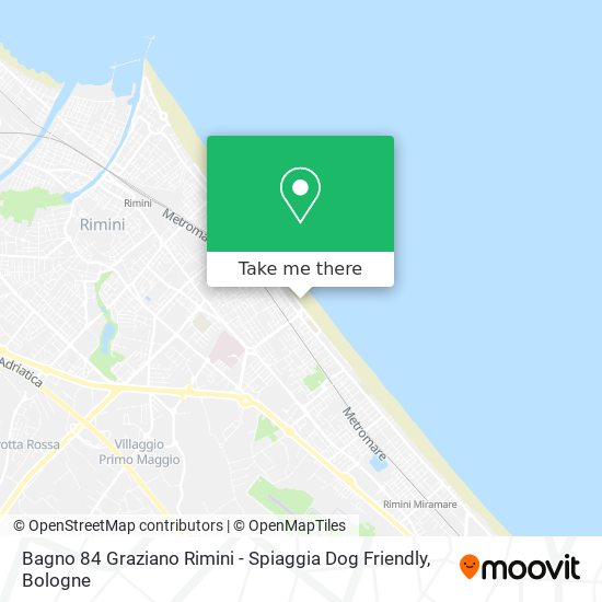Bagno 84 Graziano Rimini - Spiaggia Dog Friendly map